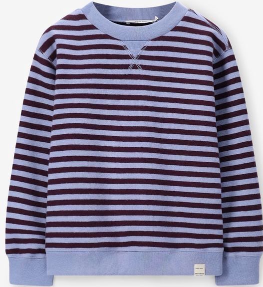 Sissy-Boy - Lichtblauwe Gestreepte Sweater - Lange Mouwen - Hoge Halslijn