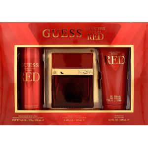 Guess Seductive Red Gift Set For Men -  3 Pcs Gift Set
