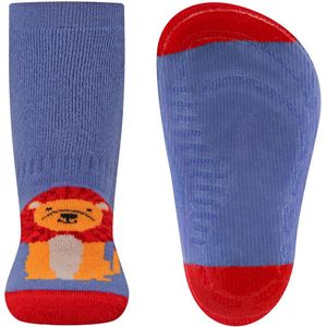 Ewers Antislipsok - Blauw & Rood - Leeuw Cartoonstyle - Elastisch - Siliconenzool-19/20