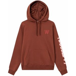 Sweatshirt Wood Wood Unisex Ash Sleeve Print Autumn Red-M
