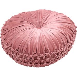 Mycha Ibiza - Velvet - fluweel - rond - sierkussen - 45cm - Roze