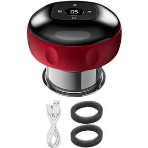 Allecto plus - Elektrische Cupping Therapie Massager met 12 Temperaturen en Rood Licht - Professionele Vacuüm Cupping Massager met Smart Schraapgereedschap