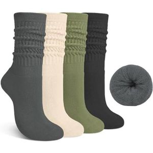 Dik warme damessokken - 4 paar thermische wintersokken voor een comfortabel cadeau