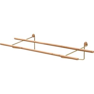 We Do Wood Shoe Rack - Bamboe schoenenrek - B100 x H15 x D25 cm - Goud