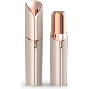 QTTVBTNA - Elektrische Epilator - Gezichtshaarverwijderaar - USB Oplaadbaar - Voor Gezicht en Lichaam - Compact & Stijlvol - Voor Vrouwen - Champagne Goud - 1 Stuk