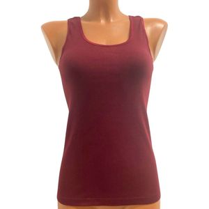 2 Pack Top kwaliteit dames hemd - 100% katoen - Bordo - Maat S