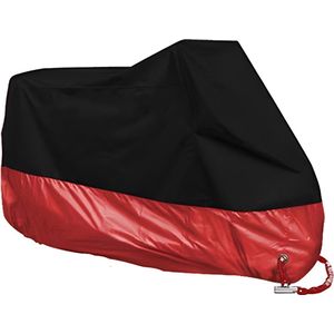 E-shop4u® - Motorhoes - Scooterhoes - Beschermhoes - Motorfiets hoes Waterdicht Buiten - Motor Hoes - Motorhoes Waterdicht - Fietshoes - 2 Fietsen- UV-Bescherming - - Maat L - Rood