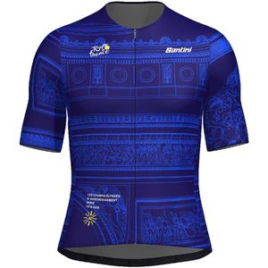 Santini - Tdf Arrivée Arc De Triomphe 2025 - Wielertrui - Blauw - Korte Mouw