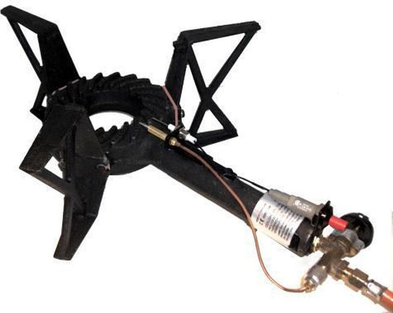 Wokbrander - Propatech Powerfire 7,5 kW 3 poot Beveiligd met Gasslang 150 cm en drukregelaar
