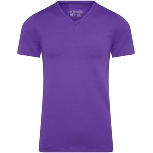 RJ Bodywear Pure Color T-shirt (1-pack) - heren T-shirt met V-hals - paars - Maat: XL