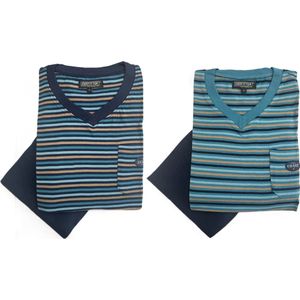Heren pyjama katoen - duo pack - maat M