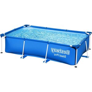 Vierkant Steel Pro Frame Pool 259 x 170 x 61 cm blauw - zwembad - opzetzwembad