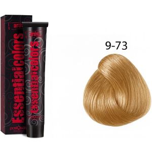 PostQuam Professional Essential Color zeer lichtblonde bruin-gouden tint 9-73 – 60 ml – Set van 3 Stuks –Professionele Haarverf