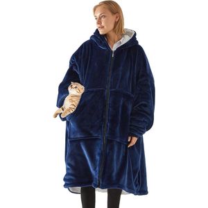 Oversized Fleece Hoodie Deken - Zachte en Warme Capuchon Sweatshirt met Pocket voor Volwassenen