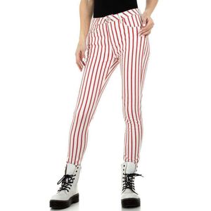 Redial Denim Paris skinny jeans wit rood S/36