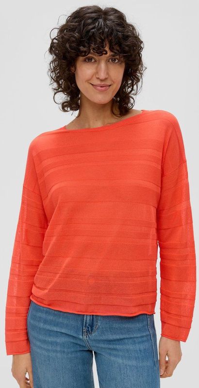 s.Oliver - Gebreide Trui - Gestreept - Ronde Hals