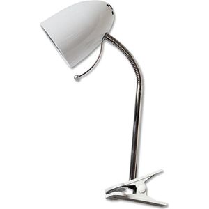 LED Klemlamp - Igia Wony - E27 Fitting - Flexibele Arm - Rond - Glans Wit