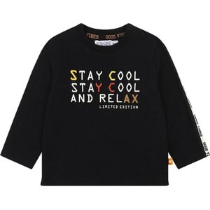 Dirkje - T-shirt - Stay - Cool - Relax - Antraciet - Maat 98