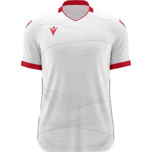 Macron Wyvern Eco Shirt Korte Mouw Heren - Wit / Rood | Maat: S