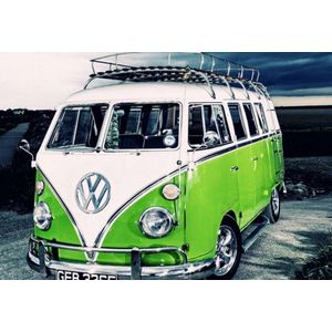 Diamond Painting Pakket - VW Hippiebus - 40x30 cm - Complete Set - Volledige Bedekking - Ronde Steentjes
