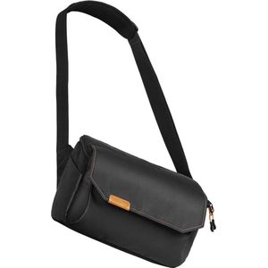Schoudertas voor camera - Sling Bag - Crossbody tas - Gewatteerde schouderriem - SLR DSLR camera's - Zwart - Accessoires lens