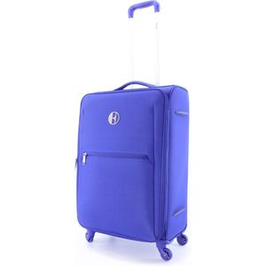 ELLE Zachte Koffer / Trolley / Reiskoffer - 60 cm (Medium) - Mode - Blauw