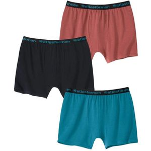 ATLAS FOR MEN - Set van 3 effen stretchboxershorts Atlas For Men - Heren - Verkrijgbaar in grote maten - M