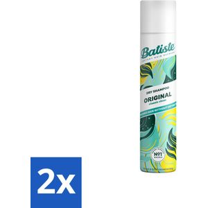 2 x Batiste - Original - Droogshampoo - Klassieke Frisse Geur - Geeft Volume en Textuur - 200ml - Droogshampoo - Haarverzorging - Batiste - Fris Haar - Volume
