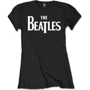 The Beatles - Drop T Logo Dames T-shirt - S - Zwart