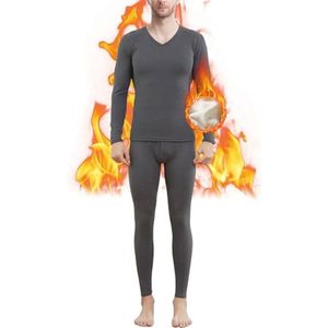 Heren Thermisch Ondergoed Fleece - Warm en Ademend Ondergoed voor Winter Sporten