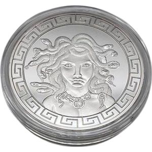 Medusa, Griekse Mythologie, Munt, Collectors Edition, Verstening, Uil, Wijsheid, Grieks Patroon