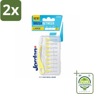 Jordan - Between L - Interdentale ragers - 0.7 mm - 10 Ragers - Voordeelverpakking - 2 stuks - Interdentale reiniging - Tandplak verwijderen