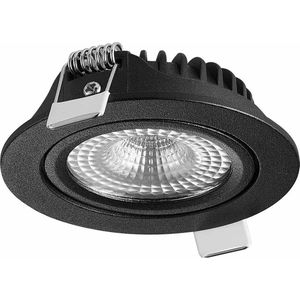 Ledmatters - Inbouwspot Zwart - Dimbaar - 5 watt - 510 Lumen - 3000 Kelvin - Wit licht - IP65 Badkamerverlichting