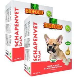 2x80 st Biofood schapenvet mini bonbons zalm