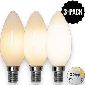 Star Trading - E14 - Kaarslamp - Extra Warm Wit - 4W - 3-Pack