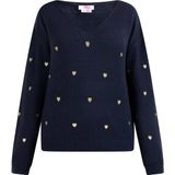 MYMO Trui 'Nolie'  navy / goudgeel