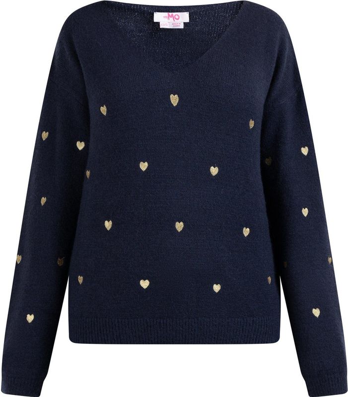 MYMO Trui 'Nolie'  navy / goudgeel