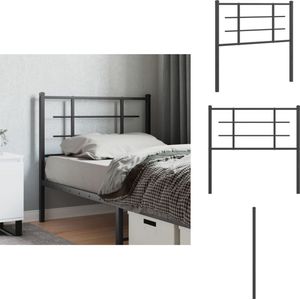vidaXL Hoofdbord - Hoofdborden - Hoofdeinde - Metalen Hoofdbord - Hoofdbord 100 cm metaal zwart