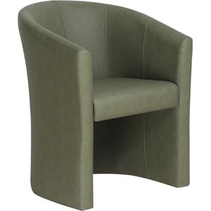 Charlie' Vintage PU groene Kuipstoel | H 81 x B 64 x D 62 cm