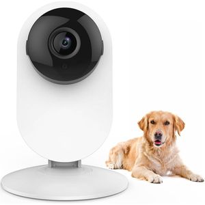 ApexArte® Hondencamera - Huisdiercamera - Babyfoon met Camera en App - Baby Monitor - Full HD - Wit