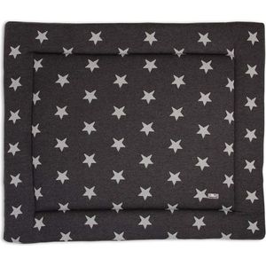 Baby's Only Gebreid boxkleed Star - Parklegger - Speelkleed - Antraciet/Grijs - 85x100 cm - Extra dik - Boxmatras - Tweezijdig te gebruiken