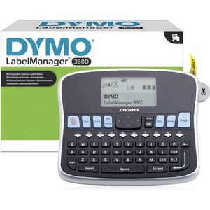 DYMO desktop-labelprinter | LabelManager 360D herlaadbare handheld labelmaker | QWERTY-toetsenbord | Gebruiksvriendelijke, Smart-One-Touch-toetsen en groot scherm | voor organisatie thuis en op kantoor