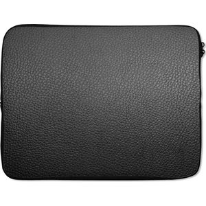 Laptophoes 17 inch - Leer - Lederlook - Industrieel - Laptop sleeve - Binnenmaat 42,5x30 cm - Zwarte achterkant