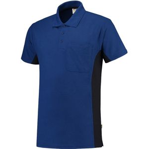 Tricorp poloshirt bi-color - Workwear - 202002 - koningsblauw / navy - Maat XXL