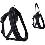 PatentoPet Tuig / Harnas Sport Jocky Harness Sportgordel met geïntegreerde lange halsband Zwart Medium