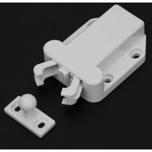 Set van 10 witte kevervormige kastdeurbuffers met push-open magneetsluiting