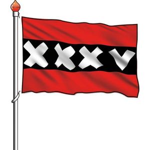 Vlag Amsterdam Kampioensvlag 35e titel (Seizoen '20 / '21) - 100x150cm - Amsterdam vlag - Ajax vlag