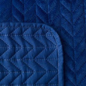 MOXIE Dekoratieve Plaid 240x260 cm Fluweel Donkerblauw