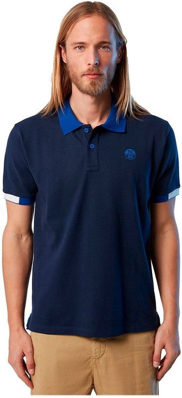 North Sails Graphic 692400 Korte Mouw Poloshirt Blauw XL Man