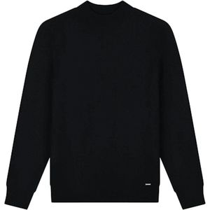 Malelions Knitted Mockneck Sweater - Black XS
